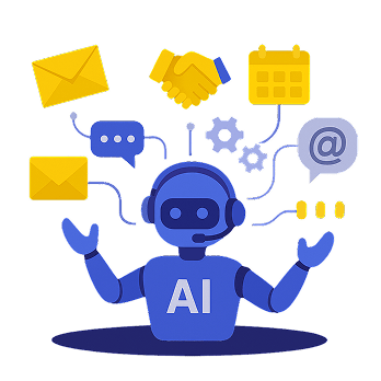 AIロボットのイラスト